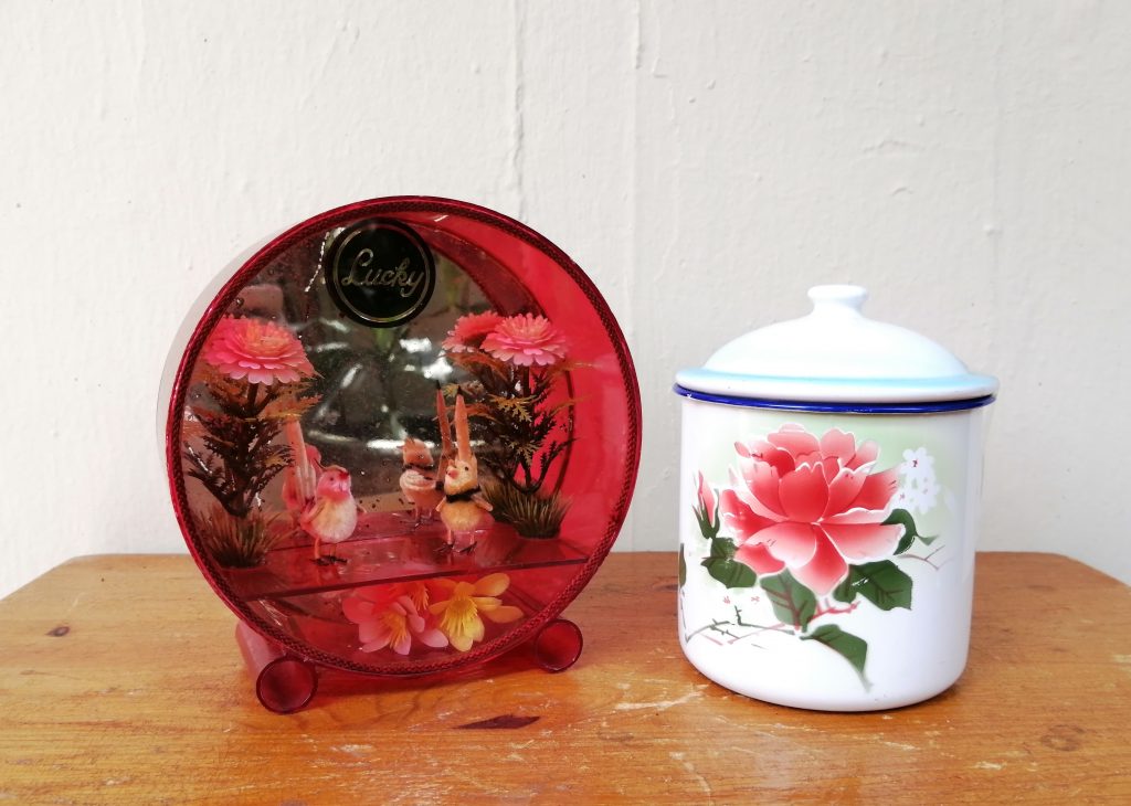 Chinese Decor and Enamel Cup - Be My Old School