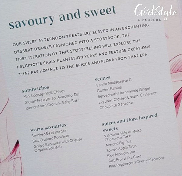 Ginger.Lily afternoon tea menu