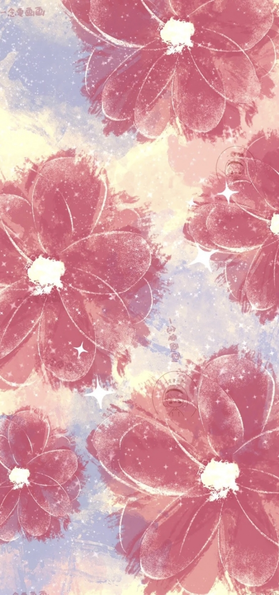 Pink floral phone wallpaper