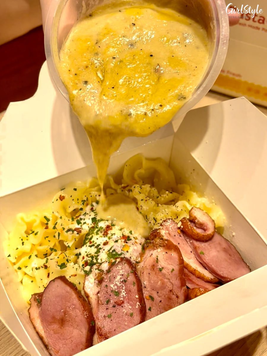 Carbonara with Smoked Duck - Pastago JCube
