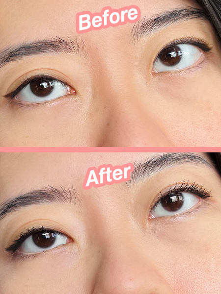 After two coats of Maybelline’s Sky HIgh Mascara.