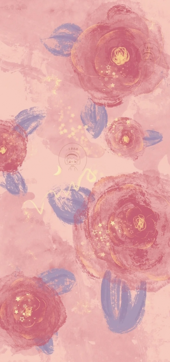 Pink floral phone wallpaper