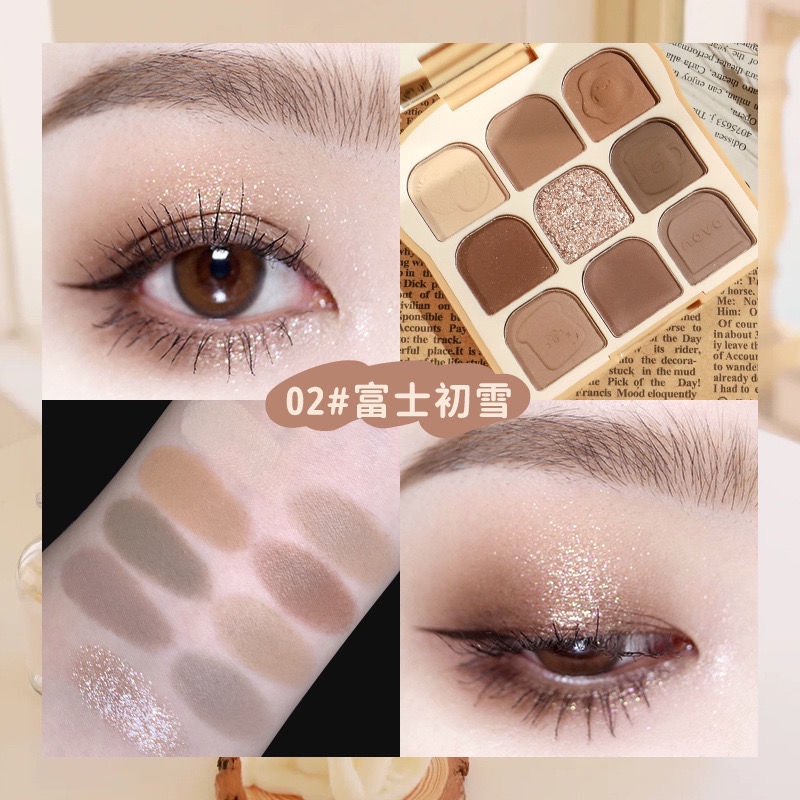 Novo Toast Bread Eyeshadow Palette - 02 Fuji First Snow