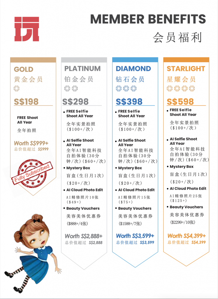 iWan Selfie Studio yearly membership prices