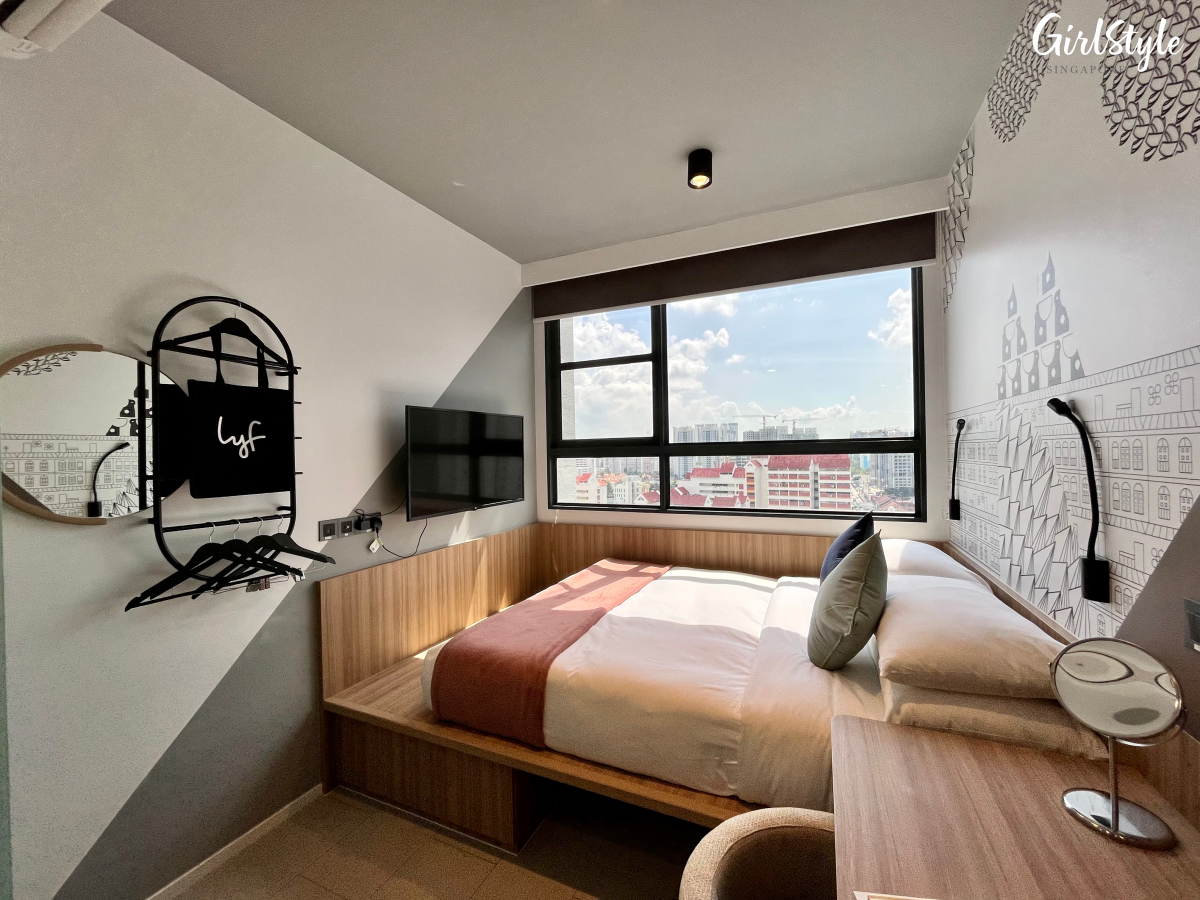 Family room bedroom with TV - lyf Farrer Park Singapore