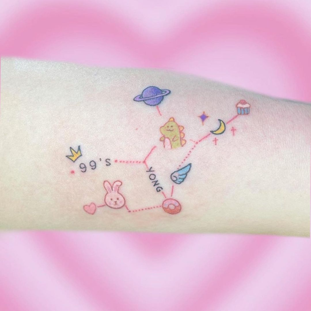 Cute permanent sticker tattoo Singapore
