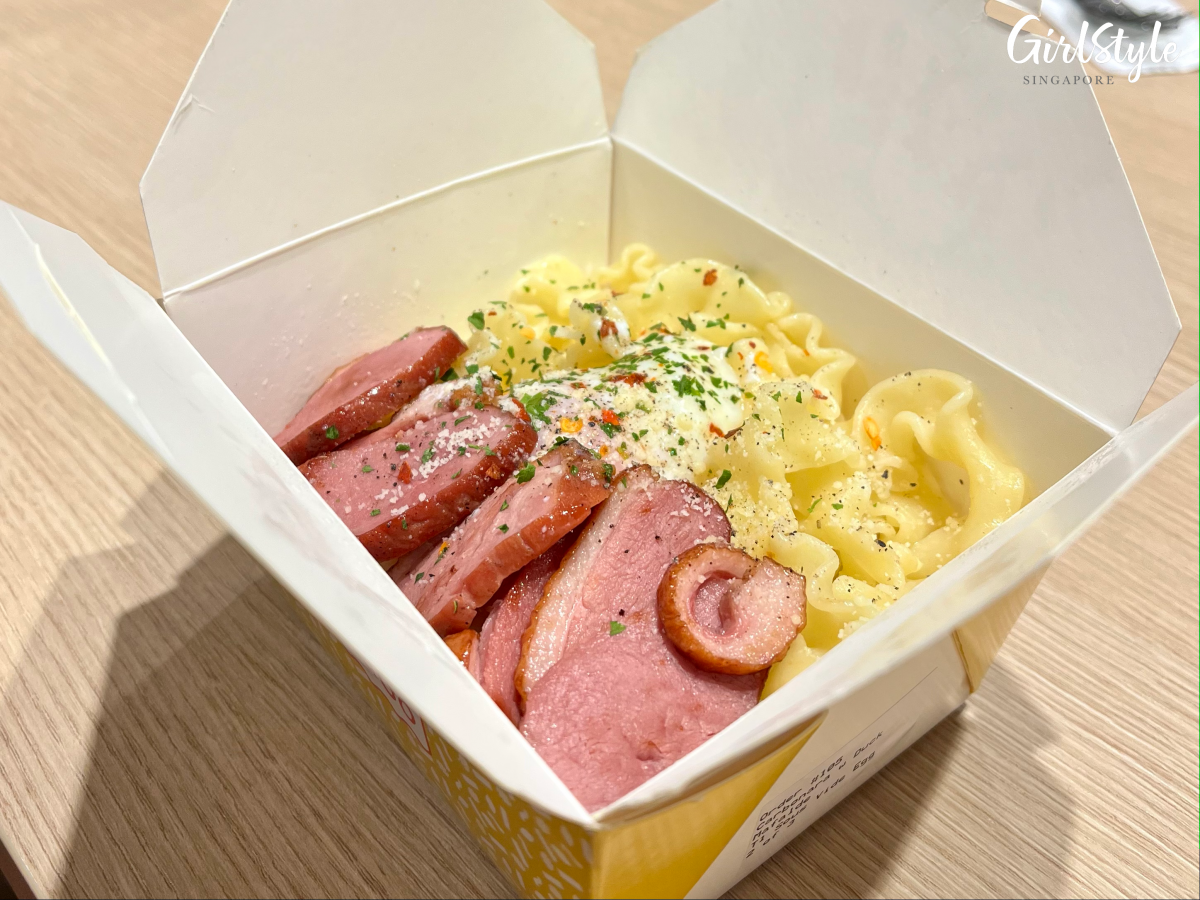 Carbonara with Smoked Duck - Pastago JCube