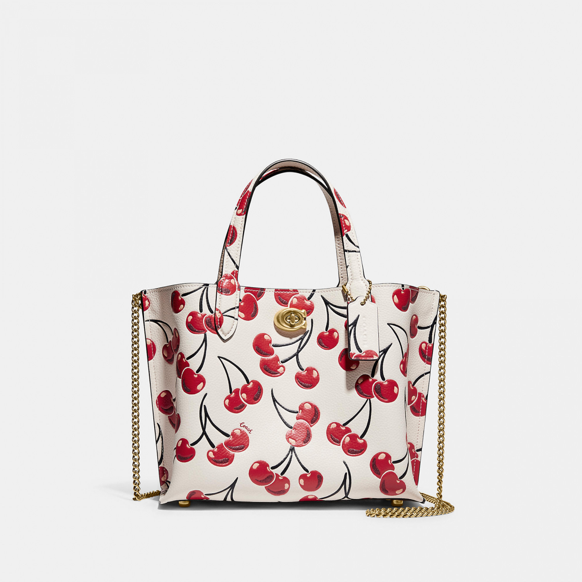 Coach Willow Tote 24 With Cherry Print