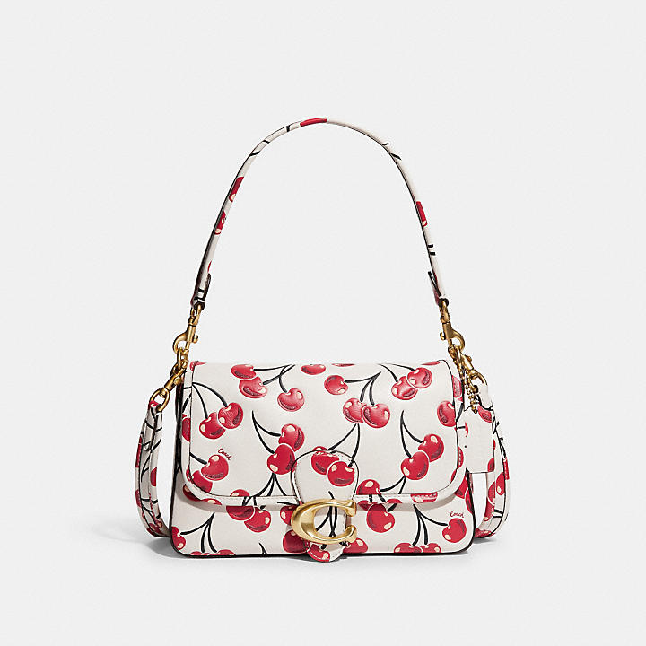 Coach Soft Tabby Shoulder Bag With Cherry Print