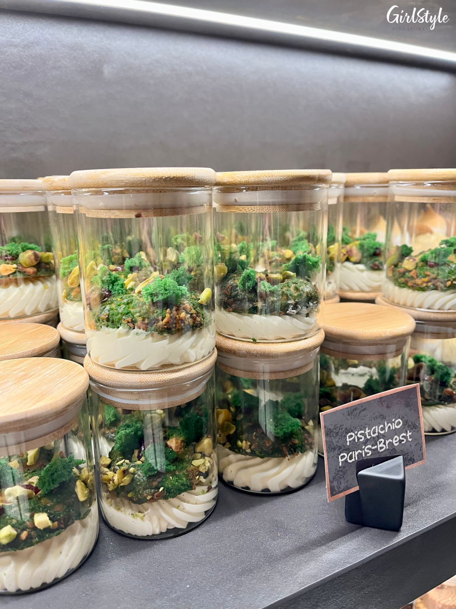 Pistachio Paris-Brest dessert in a jar - Estate Grand Sunday Champagne Brunch Buffet at Hilton Singapore Orchard