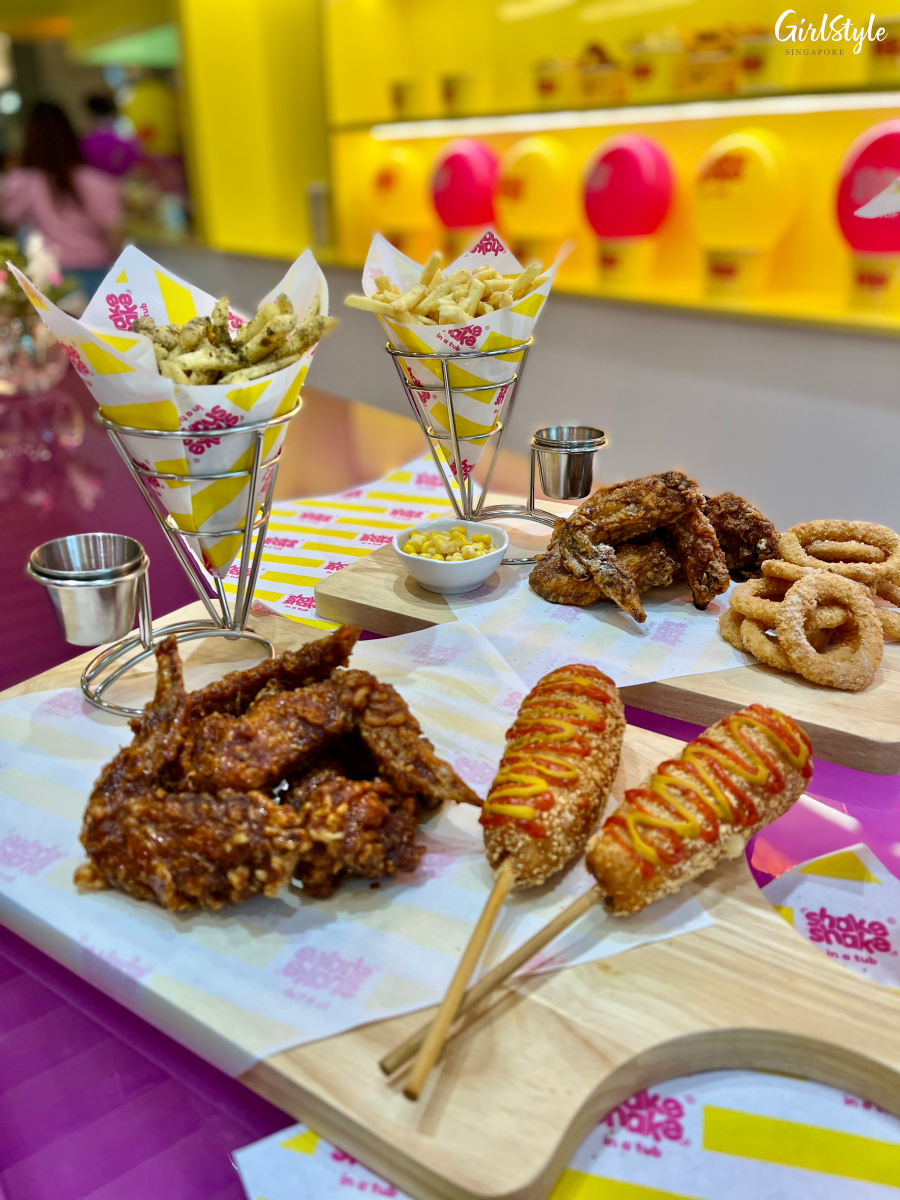 Triple Truffle Fried Chicken Set and “DAEBAK” Korean Fried Chicken Set - Shake Shake In A Tub Café at 111 Somerset