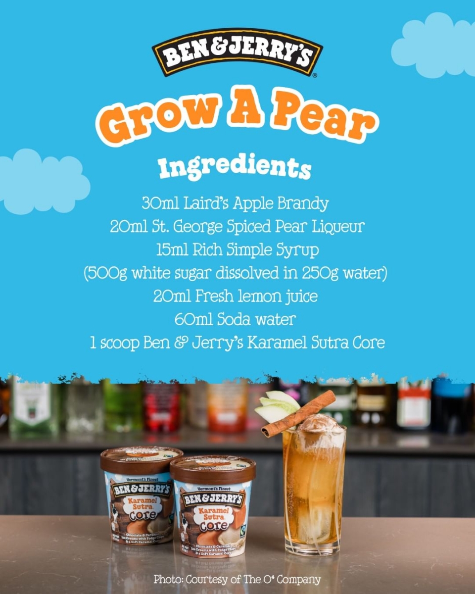 Ben & Jerry's Karamel Sutra Core Grow A Pear cocktail recipe