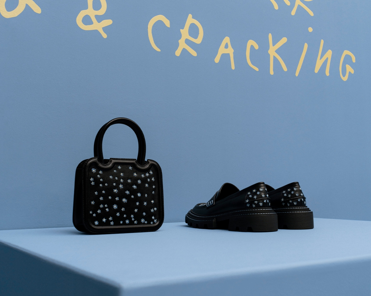 CHARLES & KEITH x Coco Capitán Perline Penny Loafers and Tote Bag