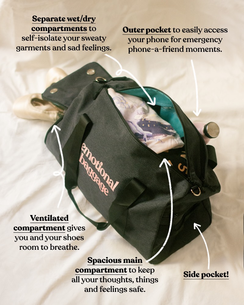 The Emotional Baggage gym bag