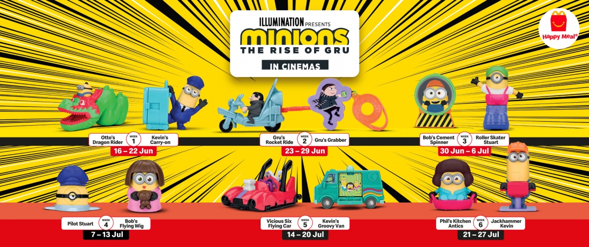 Minions Happy Meal Toys at McDonald's Singapore