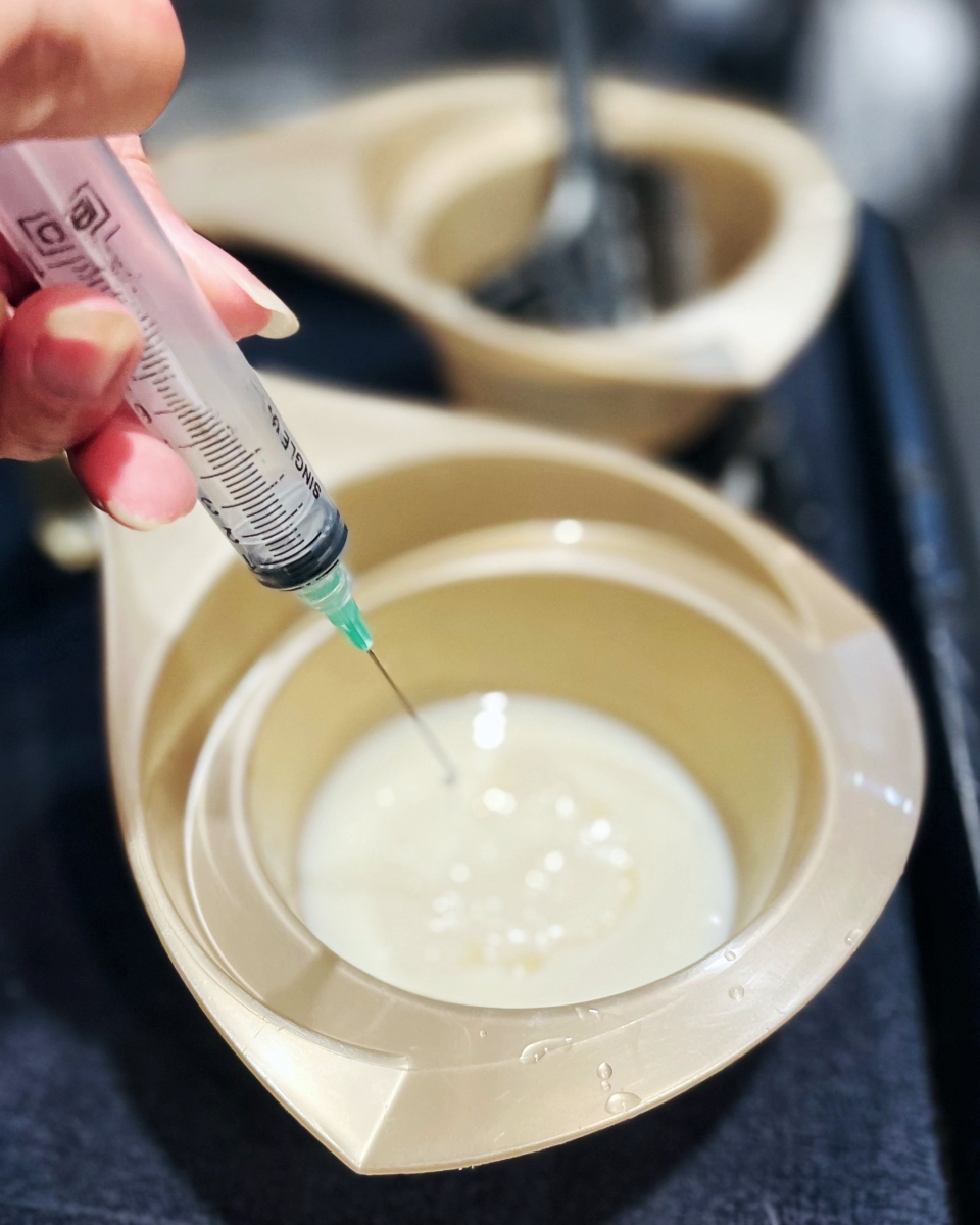 The injection of hair “botox”.