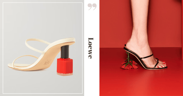 These Surreal Loewe Sandals Ft. Roses, Birthday Candles & Nail Polish Bottles In Place Of Heels