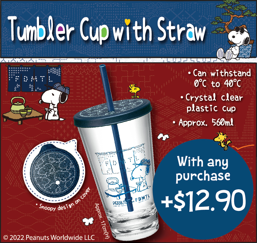 PEANUTS x FDMTL Tumbler Cup with Straw