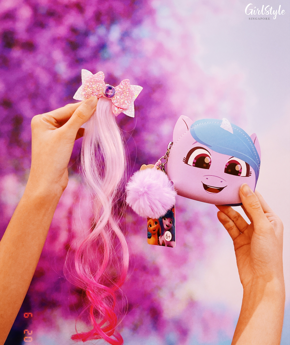 Free hair accessories and pouch from gachapon - My Little Pony Make Your Mark Pop Up Event at Waterway Point