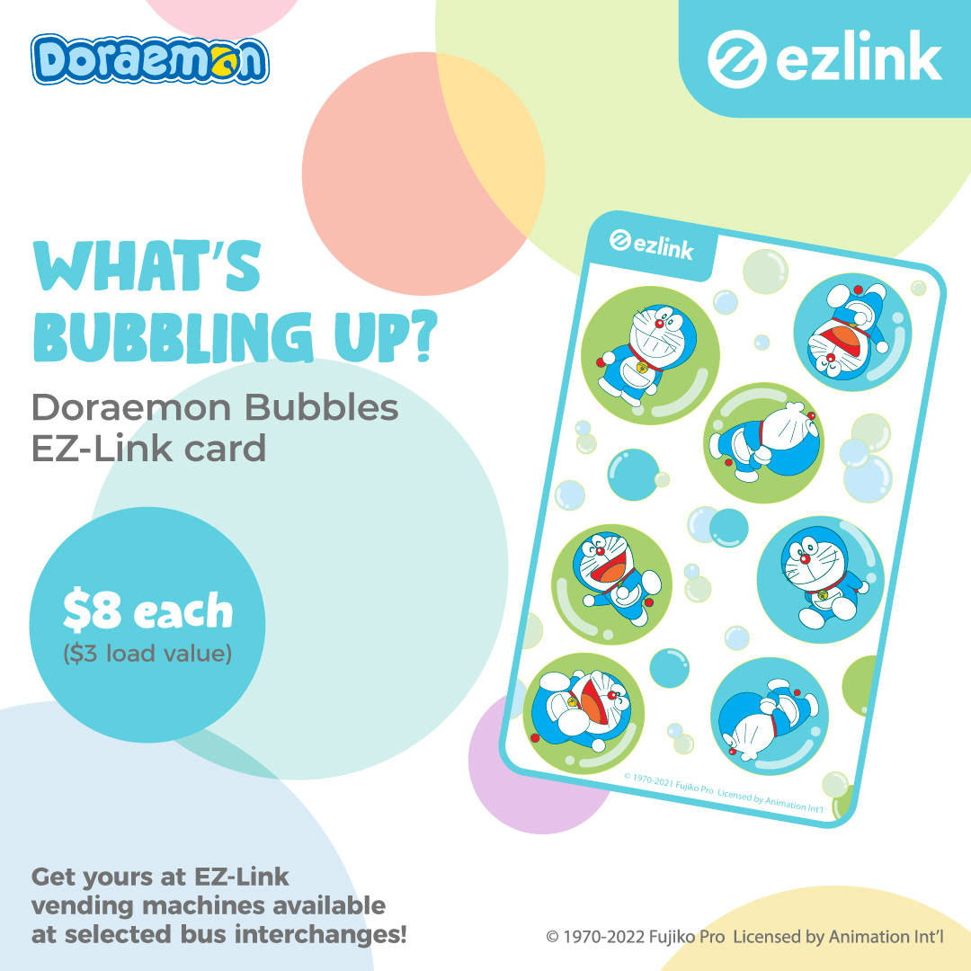 Doraemon Bubbles EZ-Link card