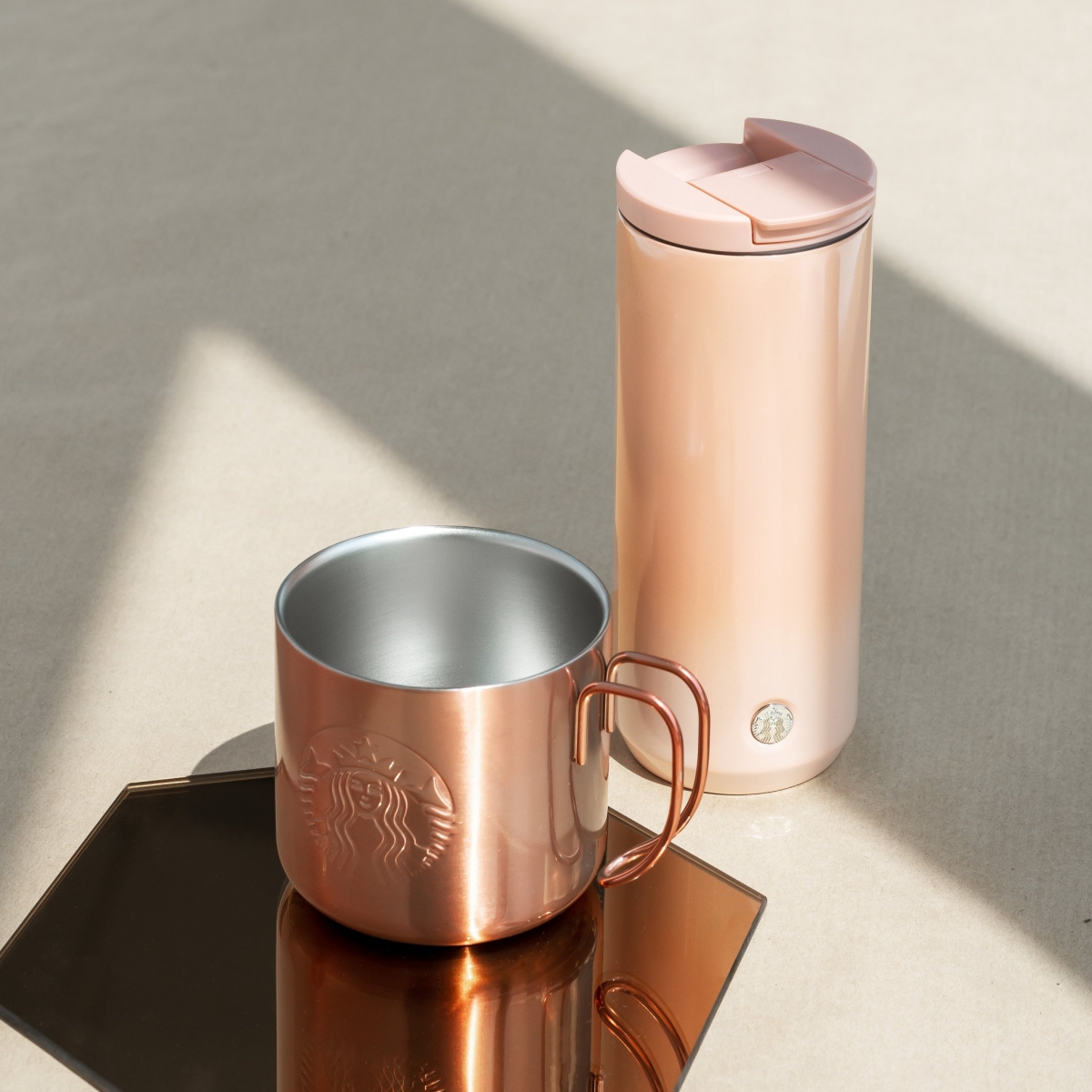 Starbucks Rose Gold Stainless Steel Mug and Stainless Steel Tumbler 12oz