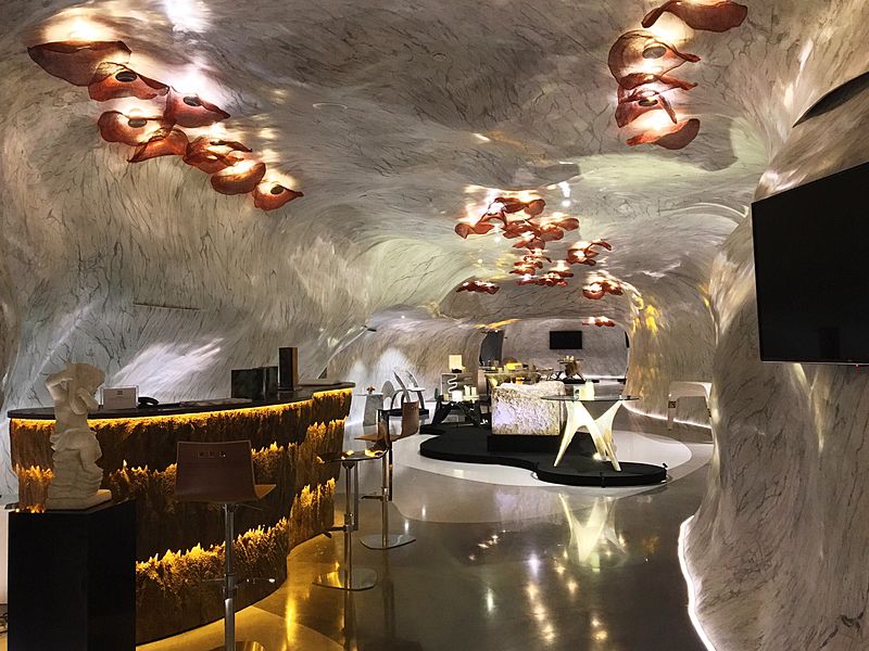 Bar at MM Galleri - cave-like wedding and event venue