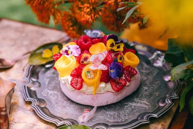 Pink Pavlova - Alice in Wonderland-themed dessert at The Grounds of Alexandria