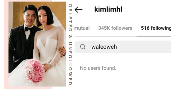 Kim Lim Has Mysteriously Deleted All Photos Of Her New Husband, Including Wedding & Proposal Posts