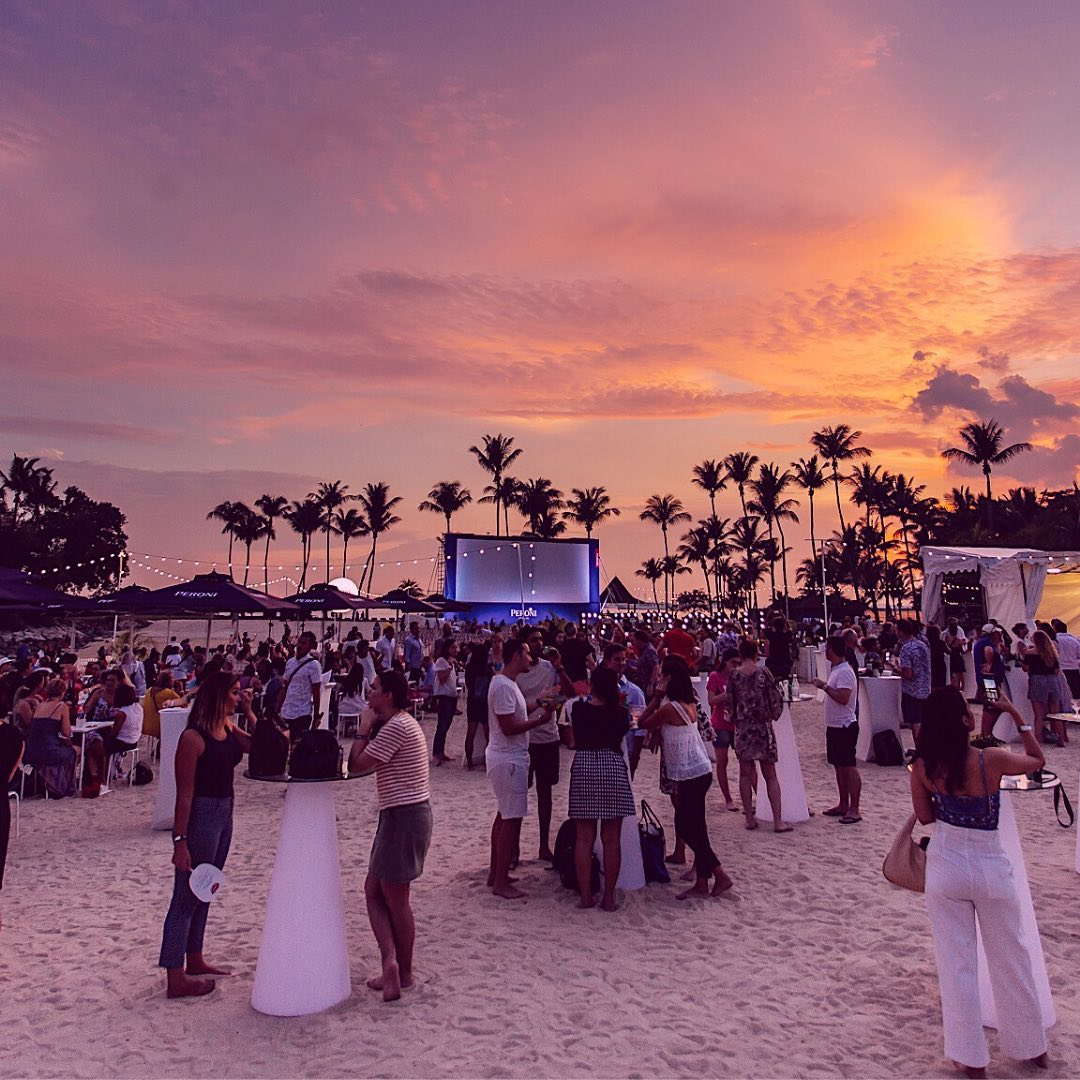 Sunset Cinema at Tanjong Beach Sentosa