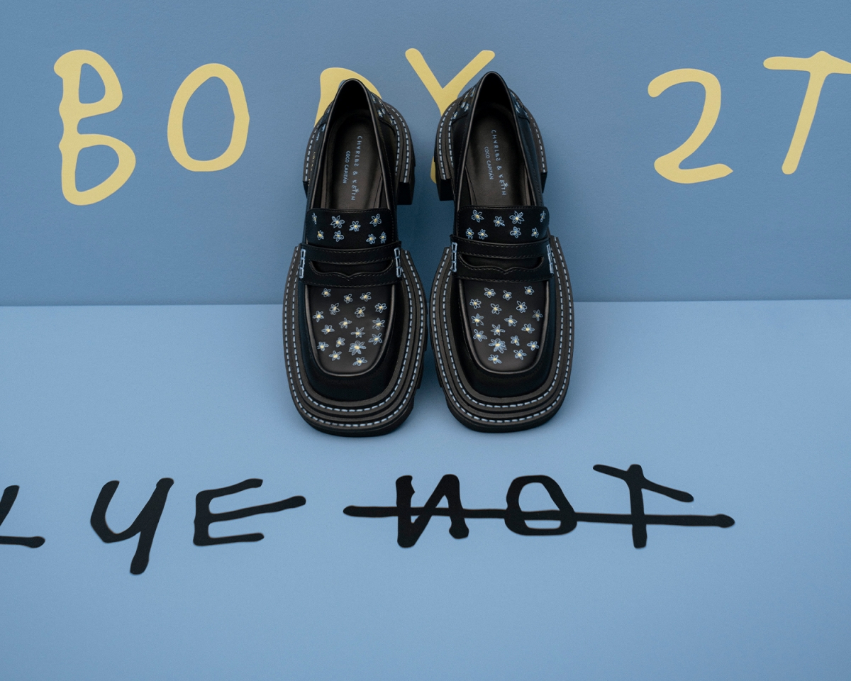 CHARLES & KEITH x Coco Capitán Perline Penny Loafers