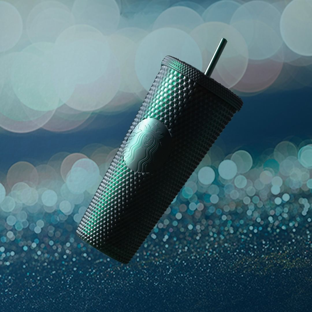 Starbucks Singapore Studded Cold Cup Matte Forest Green