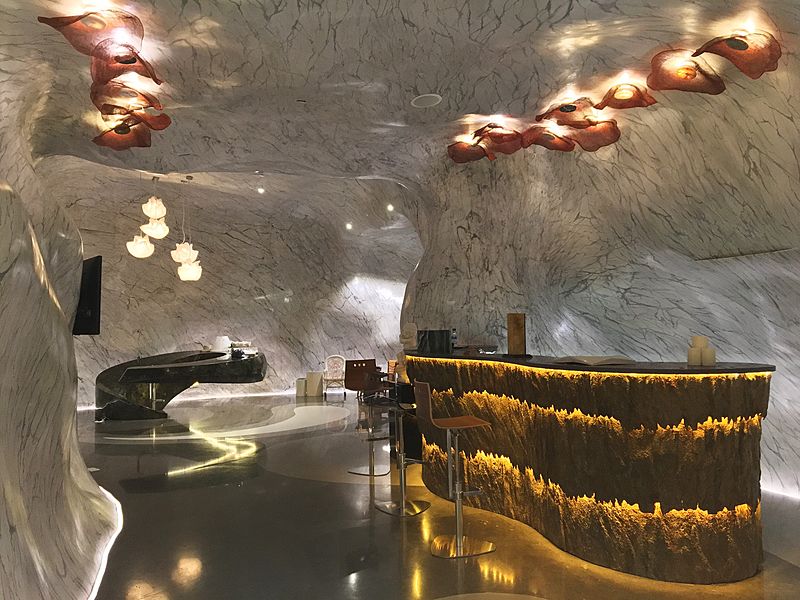 Bar at MM Galleri - cave-like wedding and event venue