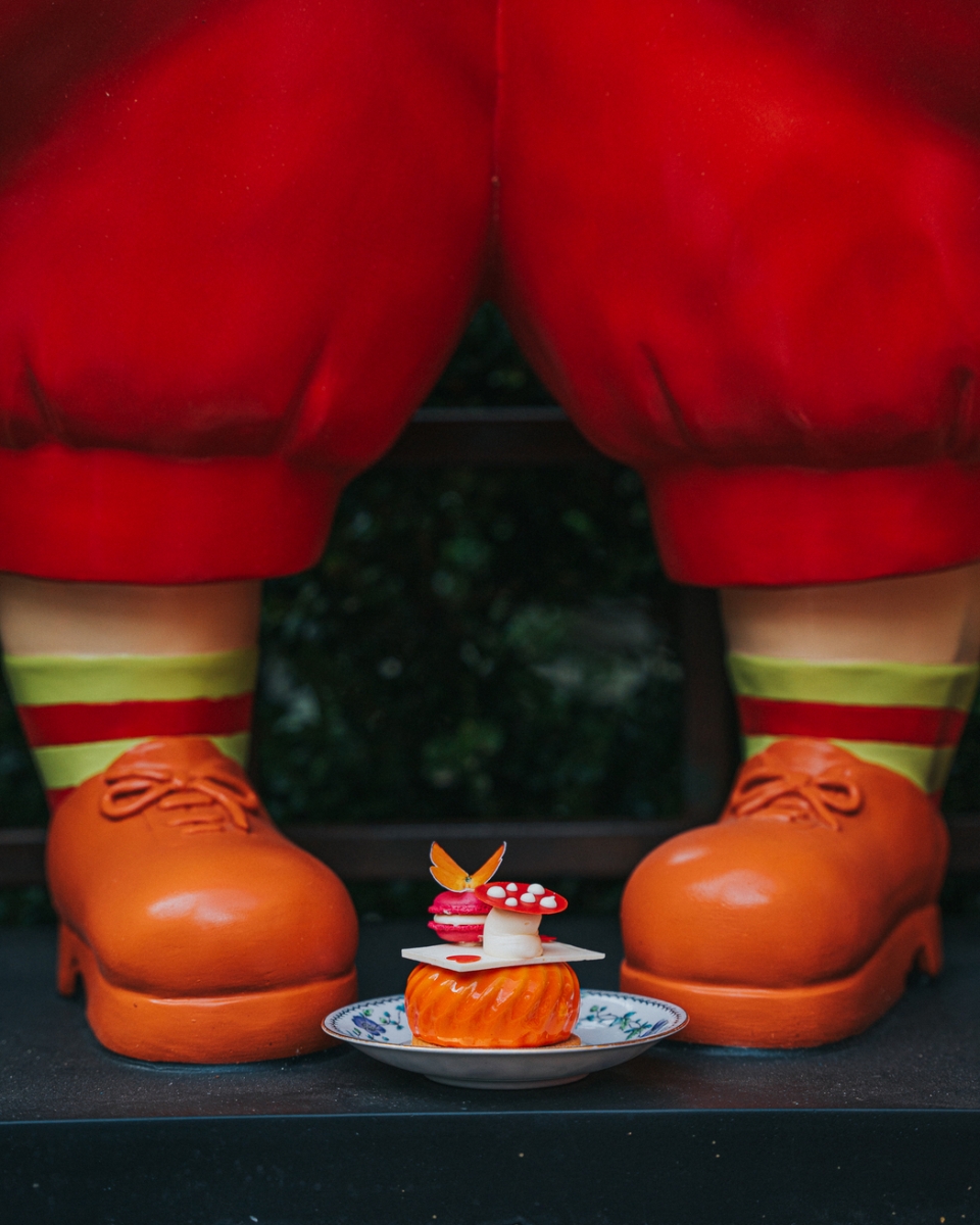 Cherry mousse pastry - Alice in Wonderland-themed dessert at The Grounds of Alexandria