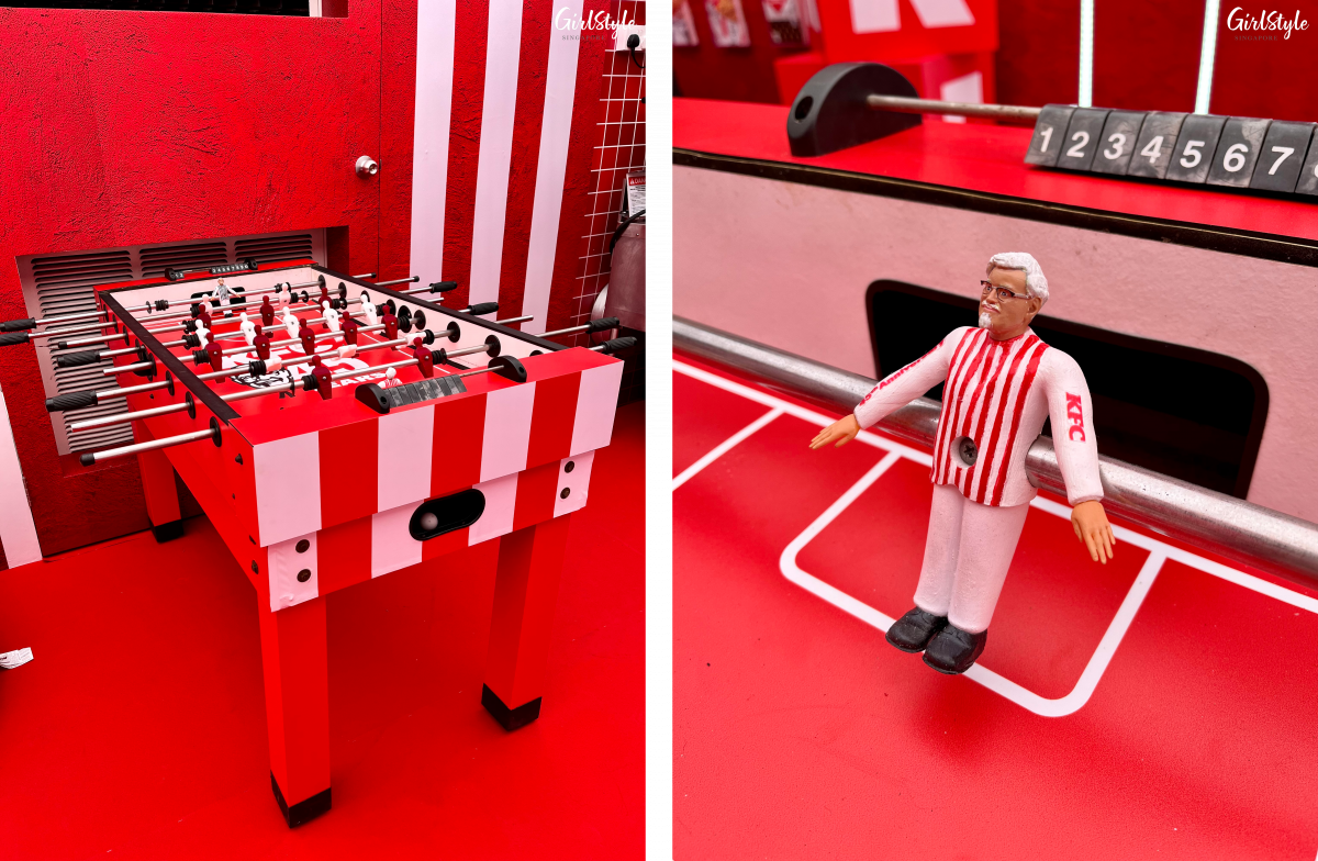 KFC foosball table - KFC-themed #MEANDMYKFC installation at VivoCity
