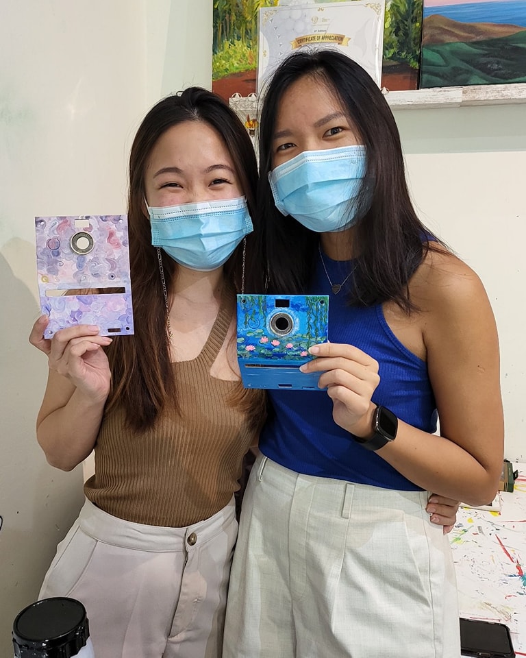 Patrons with their customised cameras
