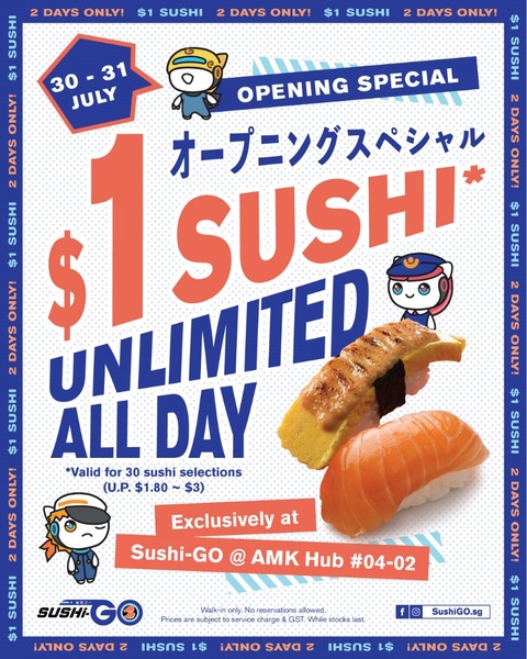 $1 sushi promo