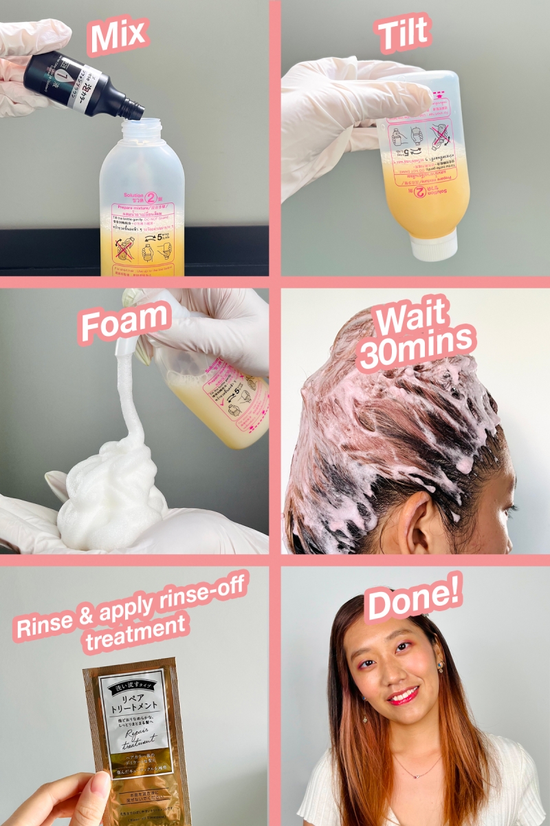 How to dye your hair with Liese Creamy Bubble Color