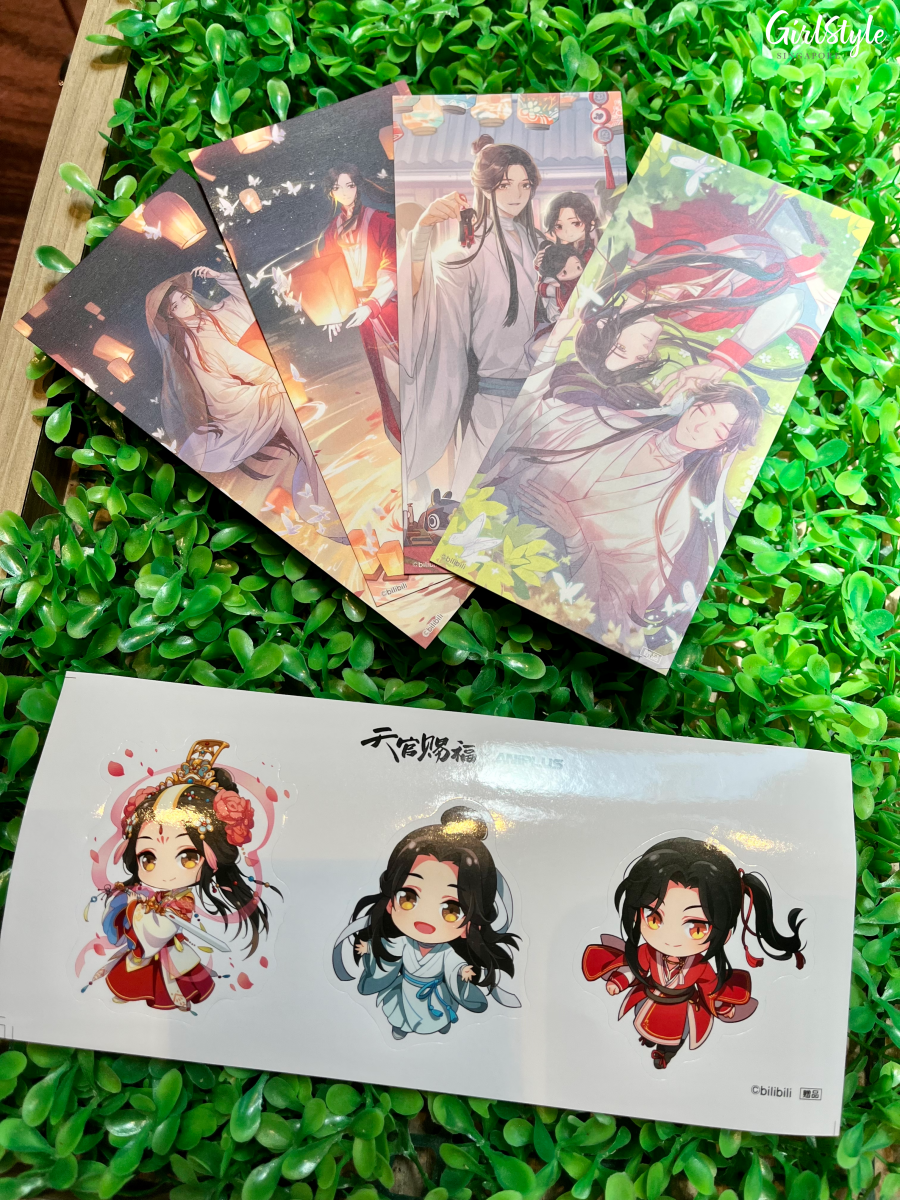 Free stickers and bookmarks - Heaven Official’s Blessing-themed ANIPLUS Cafe