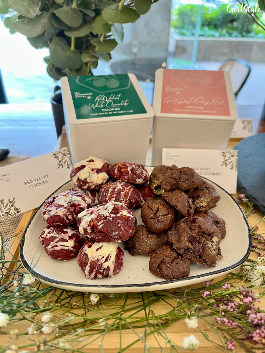 Gold Dust Rocky Road Cookies and Red Velvet Cookies at The Marmalade Pantry
