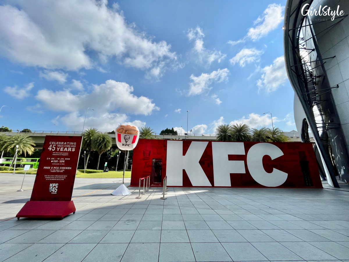 KFC-themed #MEANDMYKFC installation at VivoCity