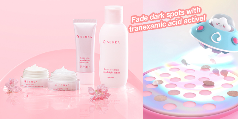 Senka’s improved brightening formula combines the hydrating boost of Aqua MoistEX technology and the brightening power of tranexamic acid.