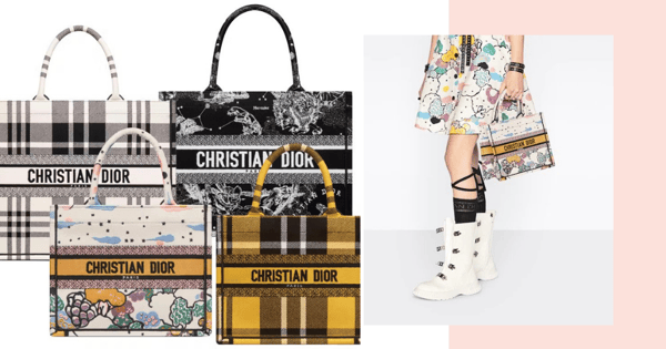 Dior Launches 4 New Book Tote Designs Includ. One With Clouds & Pastel Landscape
