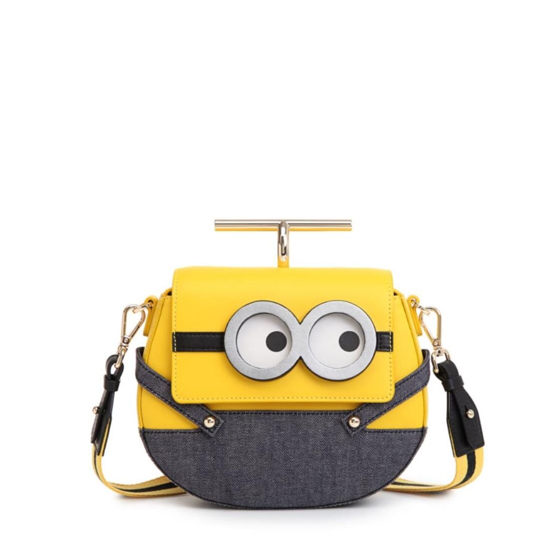 FION Minions Jacquard with Leather Crossbody & Shoulder Bag