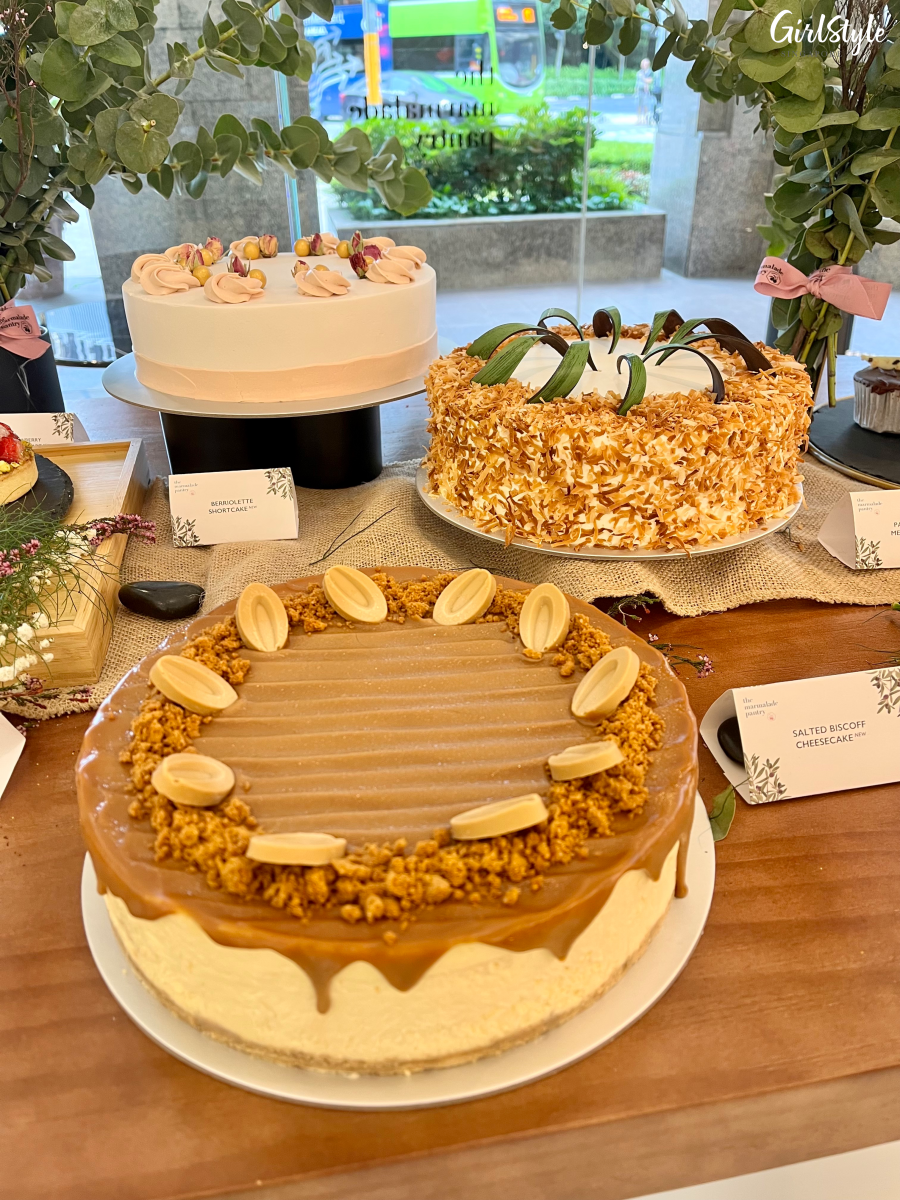 Berriolette Shortcake, Pandan Gula Melaka Cake and Salted Biscoff Cheesecake at The Marmalade Pantry