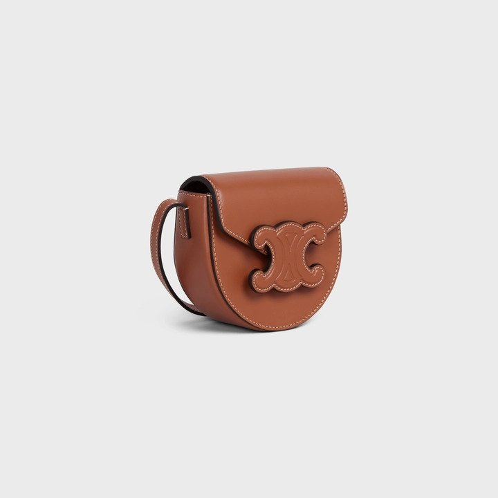 Celine Mini Besace Cuir Triomphe In Smooth Calfskin Tan