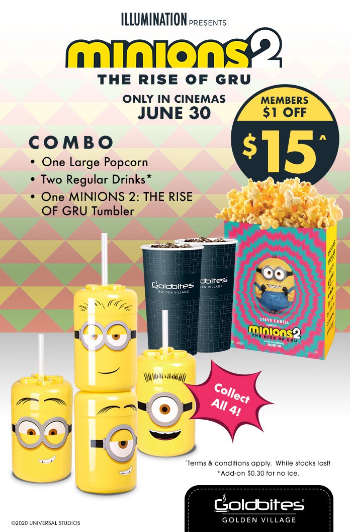 Golden Village Minion Tumblers - all 4 designs