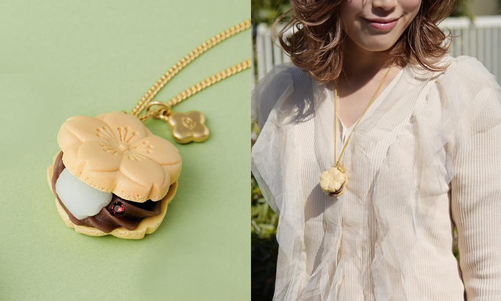 Q-Pot. Sakura Monaka Necklace