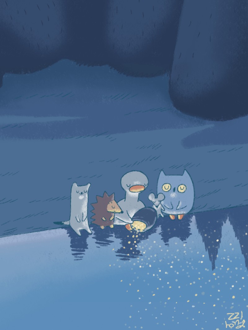 Cute animal tablet computer wallpaper by zzirong