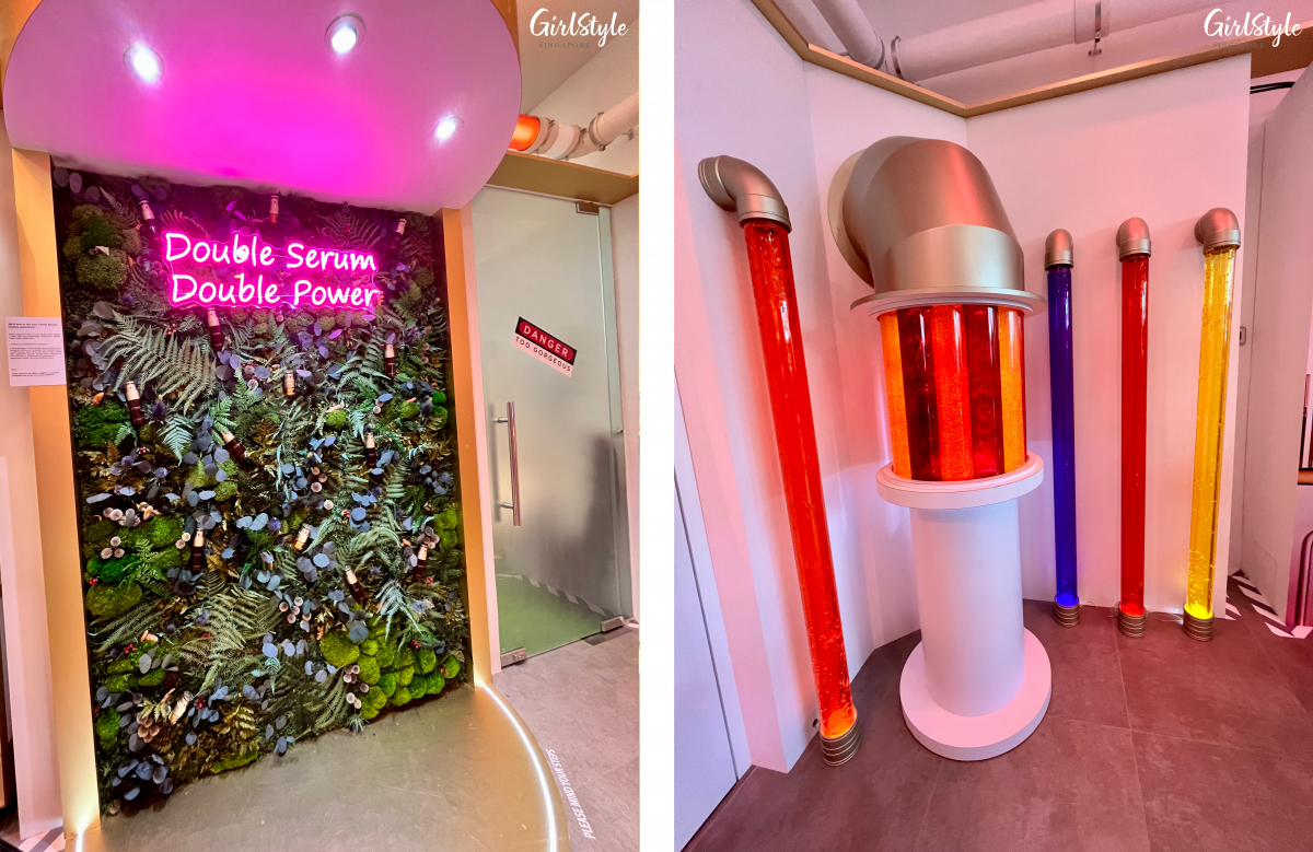 Photo areas at Clarins Beauty Factory