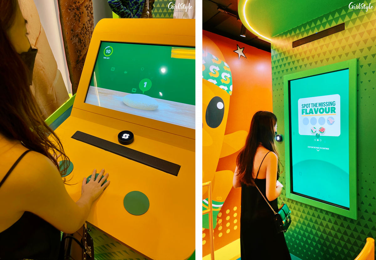 Bread and protein games at the Big Museum of Taste - Museum of Subway in Singapore